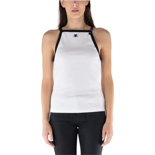 Buckle Contrast Top , female, Sizes: L, M, S - Courrèges - Modalova