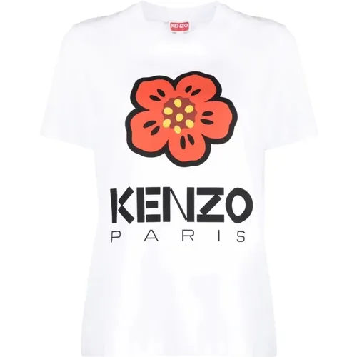 Floral Print T-Shirt , female, Sizes: L, XS, S, M - Kenzo - Modalova