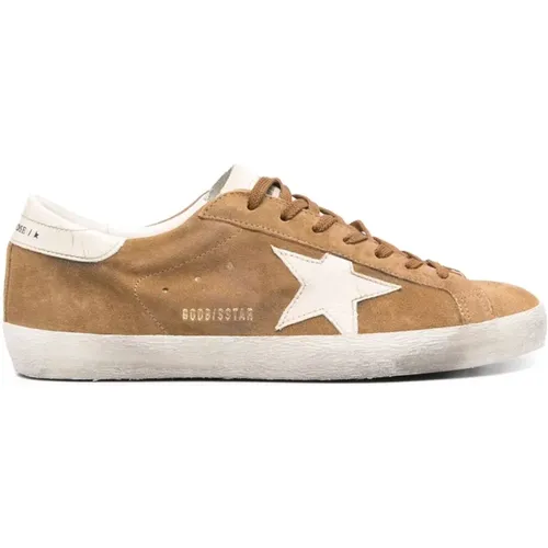 Sneakers, male, , Size: 7 US Lace-Up Sneakers with Star Patch - Golden Goose - Modalova