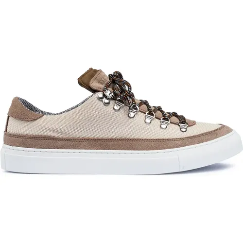 Niedrige Sport Taupe Wildleder Sneakers , Herren, Größe: 42 EU - Diemme - Modalova