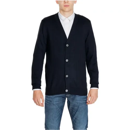 Cardigans, male, , Size: M Knit Button Cardigan Autumn/Winter Collection - jack & jones - Modalova