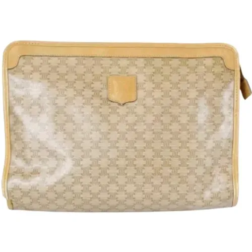 Pre-owned Clutches, female, , Size: ONE SIZE Pre-owned Canvas clutches - Celine Vintage - Modalova