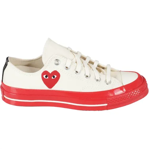 Sneakers, male, , Size: 8 1/2 US Red Sole Low Top Sneakers - Comme des Garçons Play - Modalova