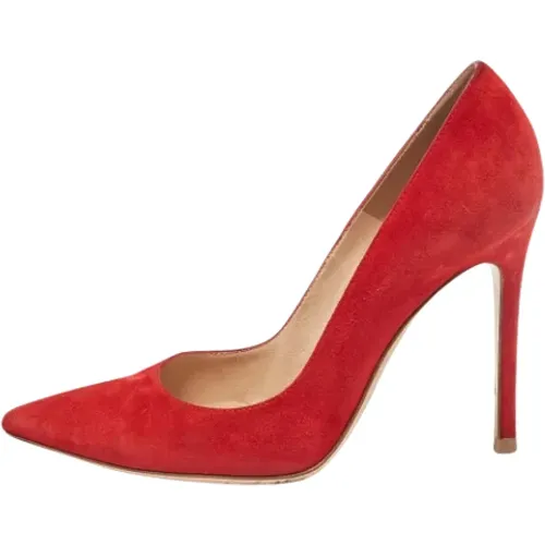 Pre-owned Pumps, female, , Size: 7 US Pre-owned Suede heels - Gianvito Rossi Pre-owned - Modalova