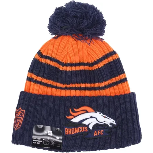 Beanies, male, , Size: ONE SIZE Denver Broncos Pom Pom Beanie Hat - new era - Modalova