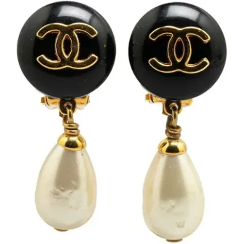 Pre-owned Jewellery, female, , Size: ONE SIZE Pre-owned Fabric earrings - Chanel Vintage - Modalova