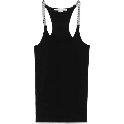 Schwarzes ärmelloses Racerback-Top , Damen, Größe: S - Stella Mccartney - Modalova