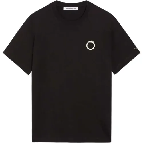 Small Greyhound Print Cotton T-Shirt , male, Sizes: XL, L, M, S - Trussardi - Modalova