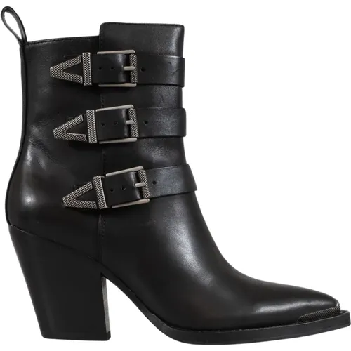 Edwin Leather Ankle Boots , female, Sizes: 8 UK, 5 UK, 4 UK, 6 UK - Ash - Modalova