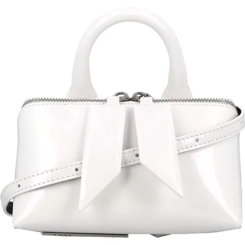 Craquelle Leather Handbag , female, Sizes: ONE SIZE - The Attico - Modalova