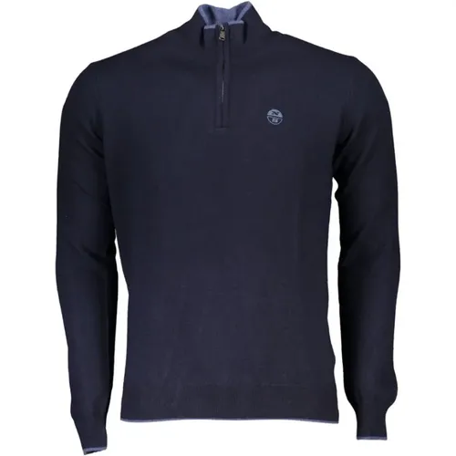 Eleganter Half-Zip Pullover mit Kontrastdetails , Herren, Größe: 2XL - North Sails - Modalova