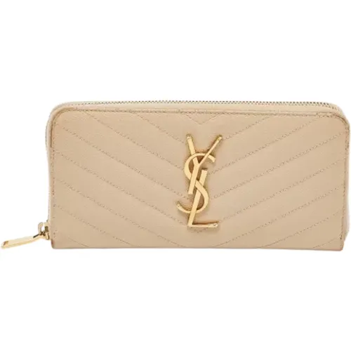 Pre-owned Wallets, female, , Size: ONE SIZE Pre-owned Leather wallets - Yves Saint Laurent Vintage - Modalova