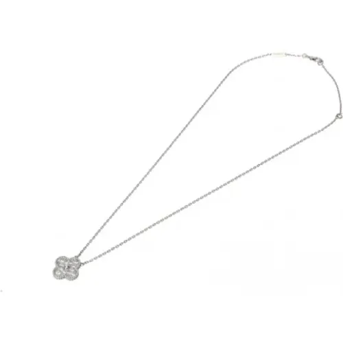 Pre-owned Jewellery, female, , Size: ONE SIZE Pre-owned White Gold necklaces - Van Cleef & Arpels Pre-owned - Modalova