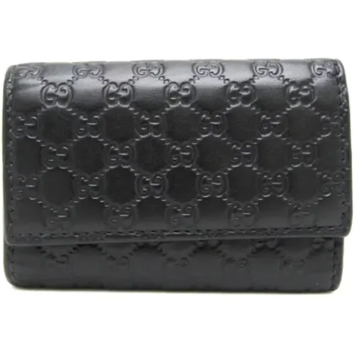 Pre-owned Wallets, female, , Size: ONE SIZE Pre-owned Leather key-holders - Gucci Vintage - Modalova