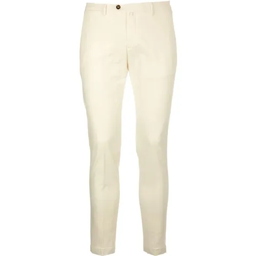 Cream Chino Trousers with Ankle Cuffs , male, Sizes: 3XL - Briglia - Modalova