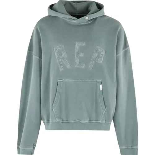 Hoodies, male, , Size: L Applique Hoodie - Represent - Modalova
