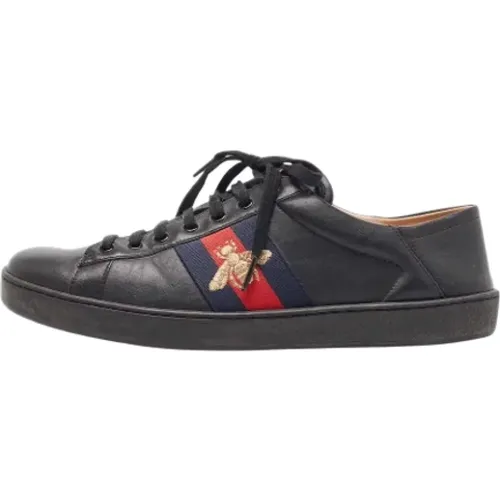 Pre-owned Leather sneakers , male, Sizes: 9 UK - Gucci Vintage - Modalova