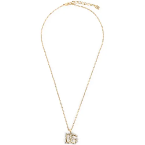 Necklaces, female, , Size: ONE SIZE Elegant Metallic Necklace - Dolce & Gabbana - Modalova