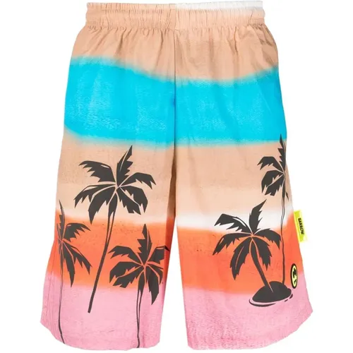 Bermuda Shorts mit Palmenmuster , Herren, Größe: S - Barrow - Modalova