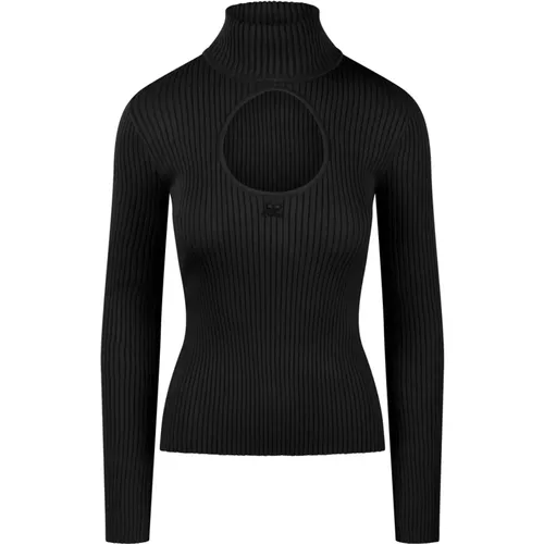 Rib Knit Circle Turtleneck , female, Sizes: M - Courrèges - Modalova