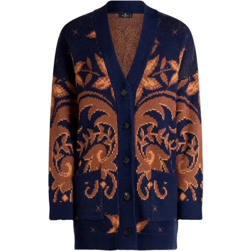 Cardigans, female, , Size: 2XS Stylish Knit Cardigan Sweater - ETRO - Modalova