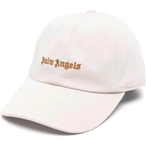 Caps, male, , Size: ONE SIZE Cotton Twill Embroidered Logo Hat - Palm Angels - Modalova