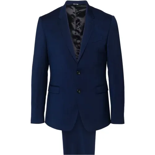 Single Breasted Suits, male, , Size: 2XL Ocean Wool Suit with Dart Detailing - Reveres 1949 - Modalova