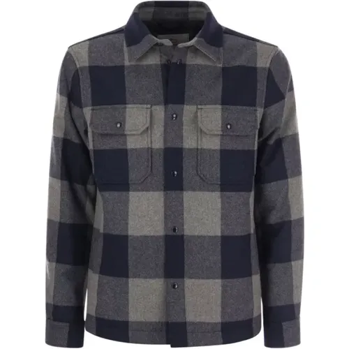 Alaskan Check Shirt Jacket , male, Sizes: S - Woolrich - Modalova