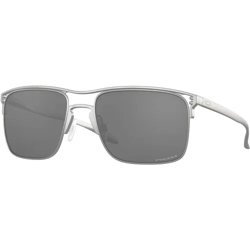 Sunglasses, male, , Size: 57 MM Holbrook TI Sunglasses Satin Chrome/Prizm Grey - Oakley - Modalova