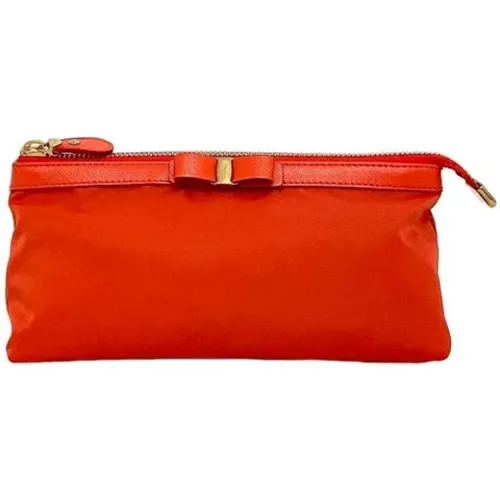 Pre-owned Clutches, female, , Size: ONE SIZE Pre-owned Fabric pouches - Salvatore Ferragamo Pre-owned - Modalova