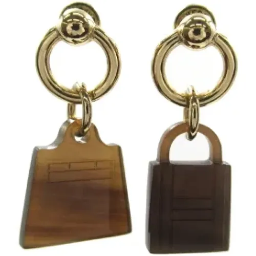 Pre-owned Metal earrings , female, Sizes: ONE SIZE - Hermès Vintage - Modalova