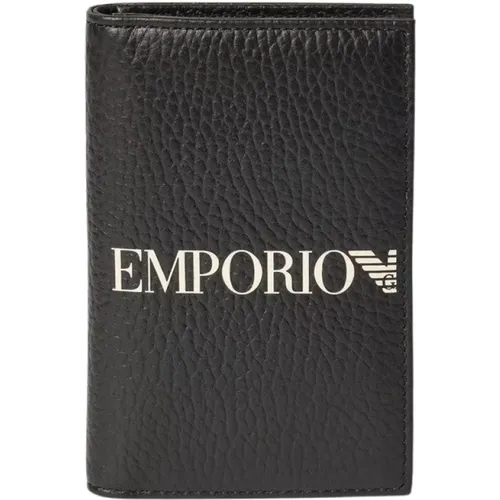 Wallets & Cardholders, male, , Size: ONE SIZE Wallet with Coin Pocket - Emporio Armani - Modalova
