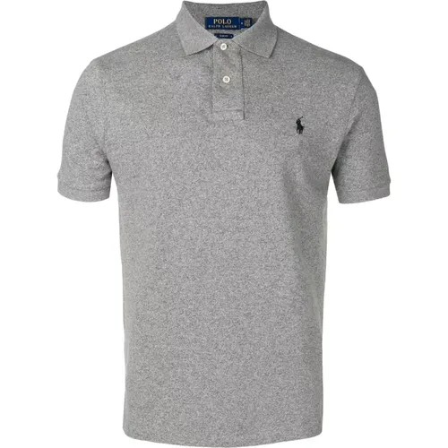 Polo Shirts, male, , Size: XL Heather Grey Logo Polo Shirt - Ralph Lauren - Modalova