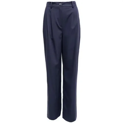 Navy Dress Pants with Flap Pockets , female, Sizes: S, M, 2XS, XS - Naf Naf - Modalova