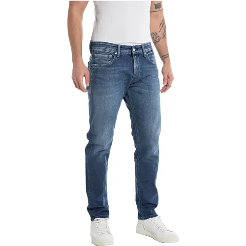 Slim-Fit Denim Jeans für Herren , Herren, Größe: W38 - Replay - Modalova