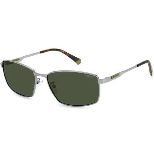 Stahl-Sonnenbrille für Männer,Stilvolle schwarze Sonnenbrille für Männer - Polaroid - Modalova