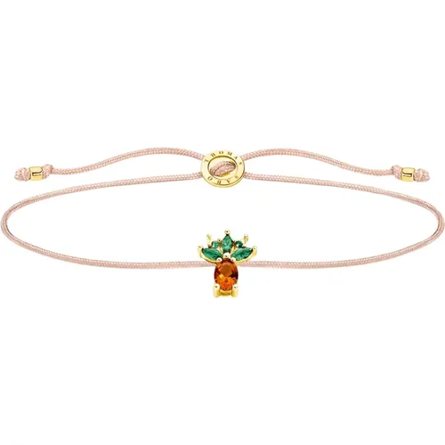 Bracelets, female, , Size: ONE SIZE Charming Ananas Gold Bracelet - Thomas Sabo - Modalova