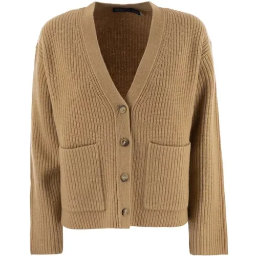 Cardigans, male, , Size: S Ribbed wool and cashmere Cardigan - Ralph Lauren - Modalova