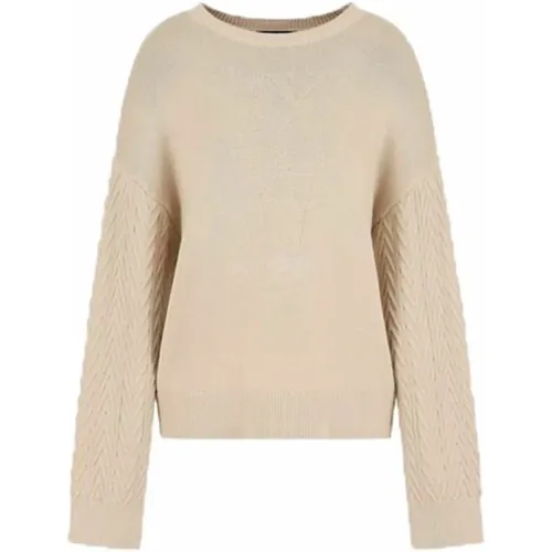 Basic Crewneck Sweater , Damen, Größe: XS - Emporio Armani - Modalova