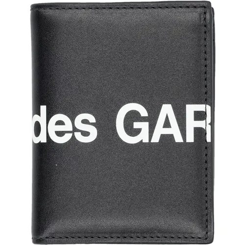 Schwarze Logo-Kartenhalter-Brieftasche - Comme des Garçons - Modalova