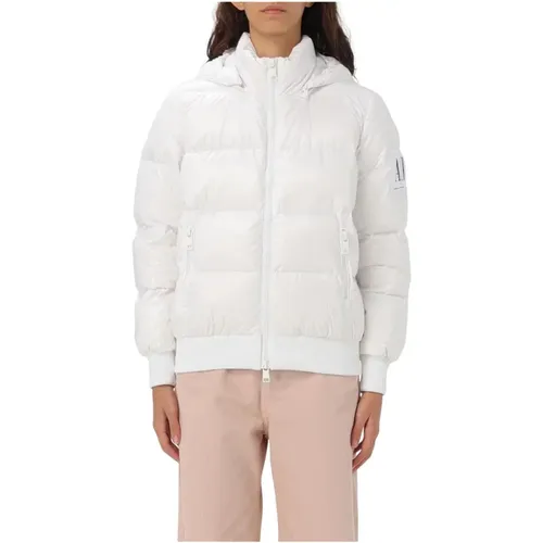 Winter Jackets, female, , Size: L Hooded Puffer Jacket - Armani Exchange - Modalova