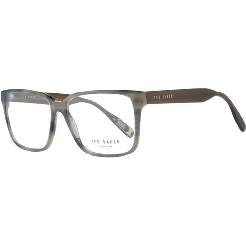 Glasses, male, , Size: ONE SIZE Grey Square Plastic Optical Frames - Ted Baker - Modalova