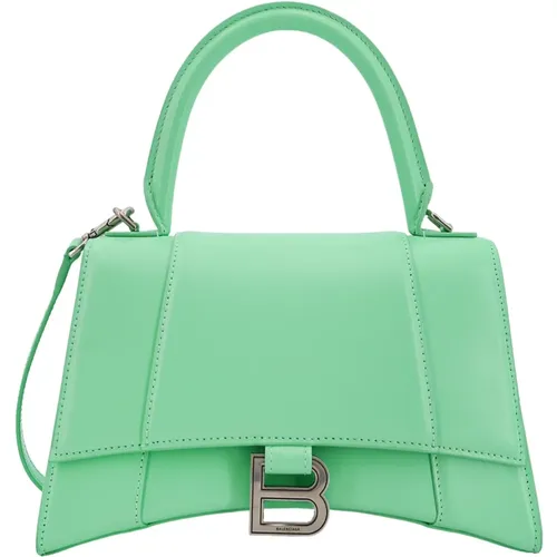 Leather Handbag with Flap Closure , female, Sizes: ONE SIZE - Balenciaga - Modalova