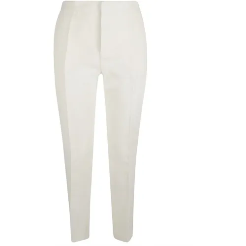 Slim-fit Trousers, female, , Size: XS Regular Fit Linen Viscose Trousers - Fabiana Filippi - Modalova