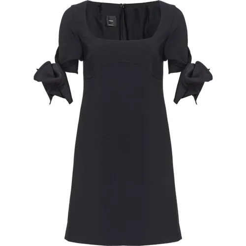 Mini dress with bow on the sleeves , female, Sizes: S, XS, 2XS - pinko - Modalova