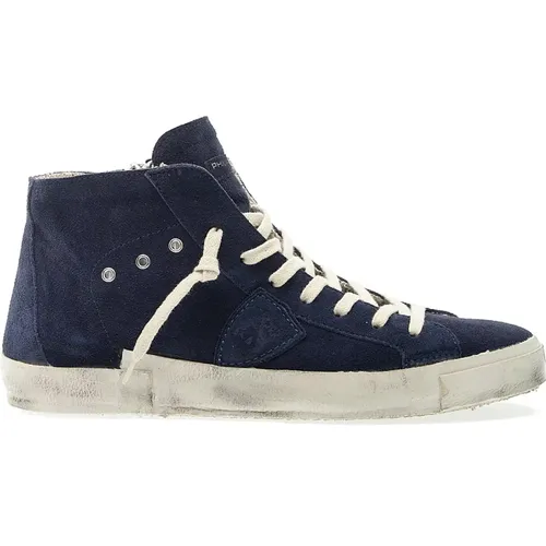 Sneakers, male, , Size: 7 US Suede Paris High - Philippe Model - Modalova