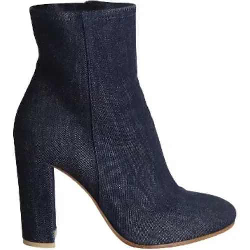 Pre-owned Boots, female, , Size: 8 US Pre-owned Denim heels - Gianvito Rossi Pre-owned - Modalova