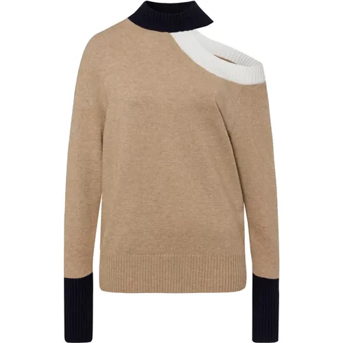 One-Shoulder Cut-Out Sweater Essentials , Damen, Größe: M - TUZZI - Modalova