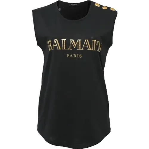 Pre-owned Cotton tops , female, Sizes: XS - Balmain Pre-owned - Modalova