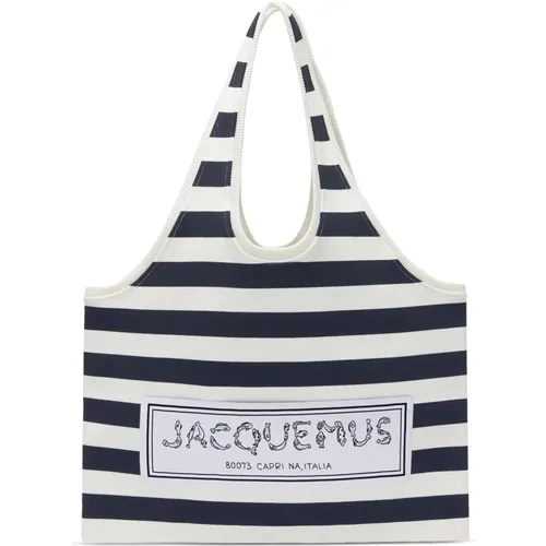 Tote Bags, male, , Size: ONE SIZE Striped Luxury Tote Bag - Jacquemus - Modalova